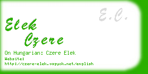 elek czere business card